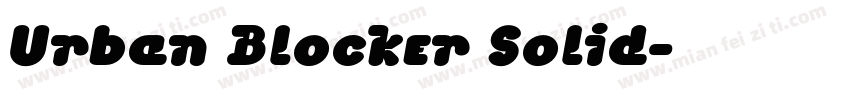 Urban Blocker Solid字体转换